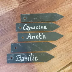 5 étiquettes en ardoises naturelles rect. 5 étiquettes en ardoises naturelles rect.