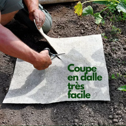 Rouleau de paillage en chanvre pour potager 5m x 0.54m Rouleau de paillage en chanvre pour potager 5m x 0.54m