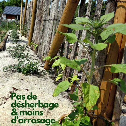 Rouleau de paillage en chanvre pour potager 5m x 0.54m Rouleau de paillage en chanvre pour potager 5m x 0.54m
