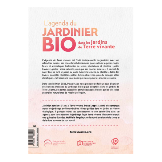 L'Agenda du jardinier BIO 2026