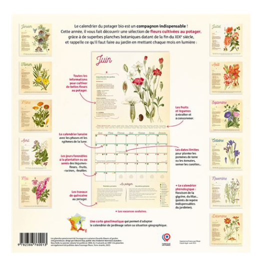 Le Calendrier Mural 2026 du potager Bio Le Calendrier Mural 2026 du potager Bio