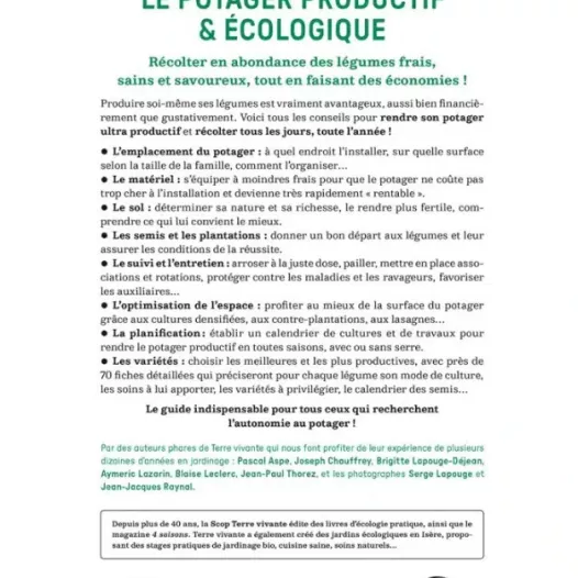 Le guide Terre vivante du potager productif et écologique