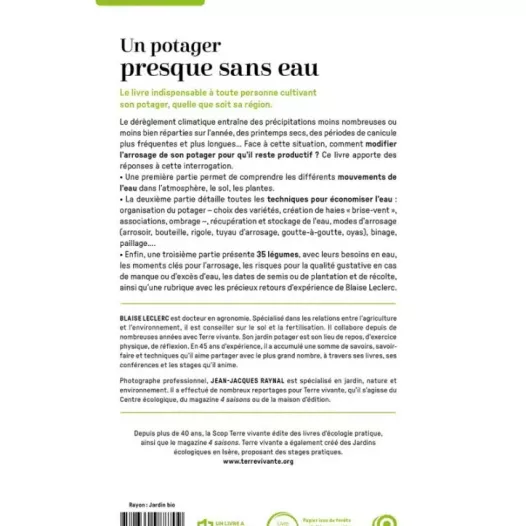 Un potager presque sans eau