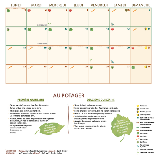 Le Calendrier Mural 2023 du potager Bio