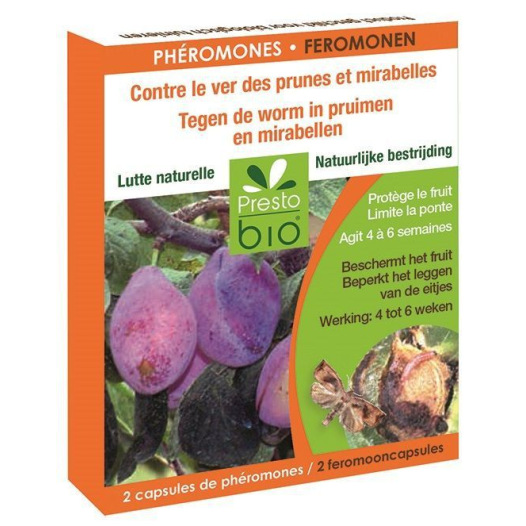 2 Feromoon capsules - Carpocapse van de Pruim en Miraballe